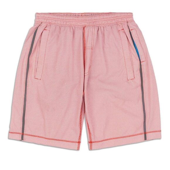 Lululemon Pace Breaker Short 9" Inch Mens Size S Red White Check Lined Running - Picture 1 of 8